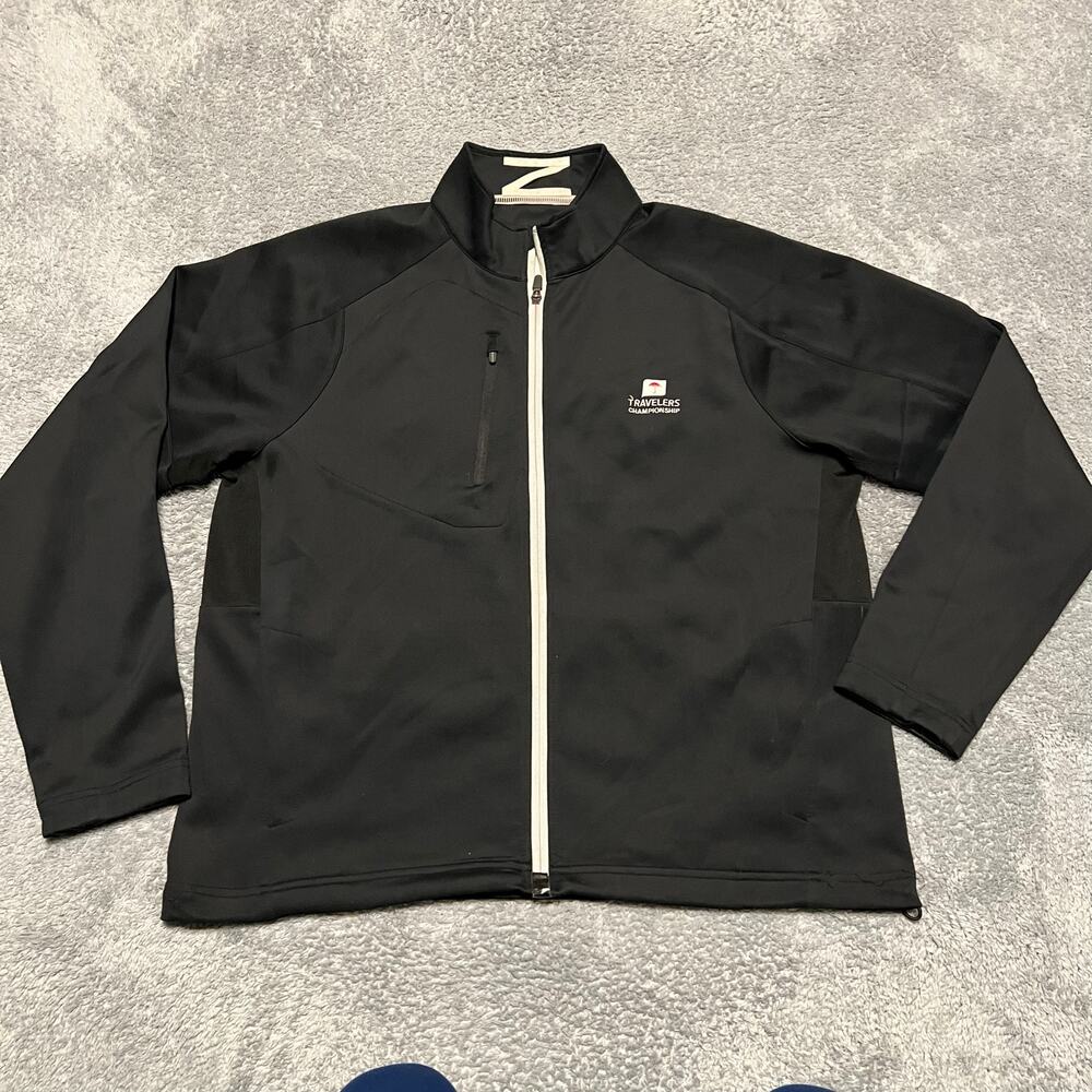 Zero Restriction Light Jacket Mens XL Black Performance Tour Series Shirt Golf